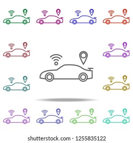 smart car icon. Elements of intelligence in multi color style icons. Simple icon for websites, web design, mobile app, info graphics
