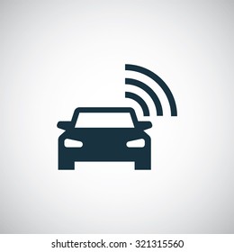 smart car icon, on white background
