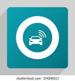 smart car icon, on white background