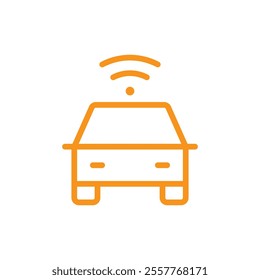 Smart car icon Outline vector for web ui