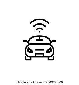 Smart car icon. Pixel perfect, editable stroke icon