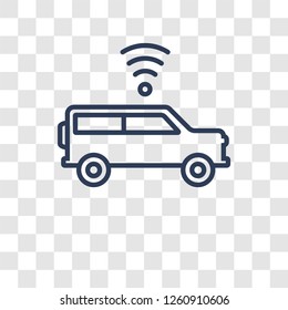 Smart car icon. Trendy Smart car logo concept on transparent background from Smarthome collection