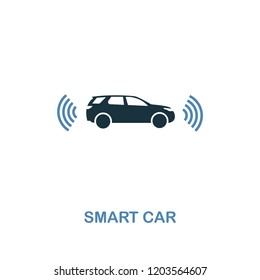 Smart Car icon in two colors design. Premium style from smart devices icon collection. UI and UX. Illustration of smart car icon. For web design, apps, software and printing.