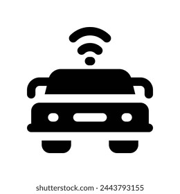 smart car icon. vector glyph icon for your website, mobile, presentation, and logo design.
