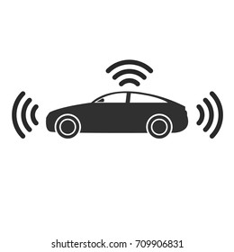 Smart Car Icon. Vector Illustration.