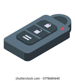 Smart car key driver icon. Isometric of Smart car key driver vector icon for web design isolated on white background