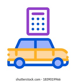 Smart Car Key Icon Vector. Outline Smart Car Key Sign. Isolated Contour Symbol Illustration