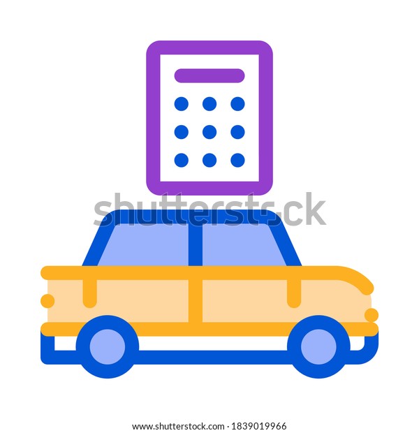 Smart Car Key Icon Vector. Outline\
Smart Car Key Sign. Isolated Contour Symbol\
Illustration