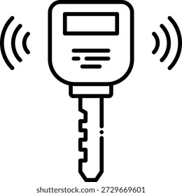 Smart Car Key-Symbol mit Wireless-Signal