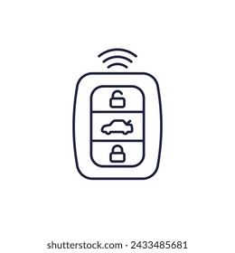 smart car key line icon
