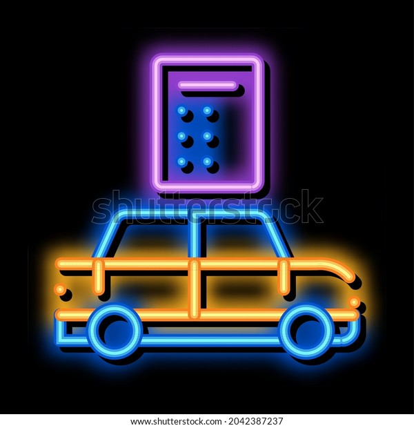 Smart Car Key neon\
light sign vector. Glowing bright icon Smart Car Key sign.\
transparent symbol\
illustration