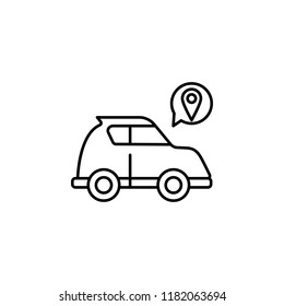 Smart car location  icon. Element of artificial intelligence icon for mobile concept and web apps. Thin line Smart car location  icon can be used for web and mobile on white background