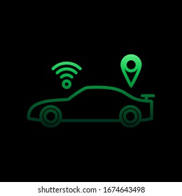 Smart car nolan icon. Simple thin line, outline vector of intelligence icons for ui and ux, website or mobile application