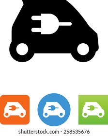 Smart car with a plug icon