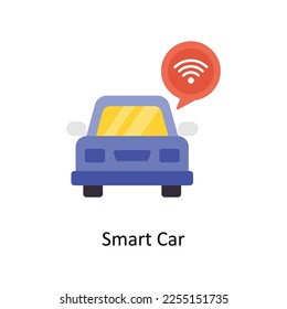 Smart Car vector Flat Icons. Simple stock illustration stock illustration