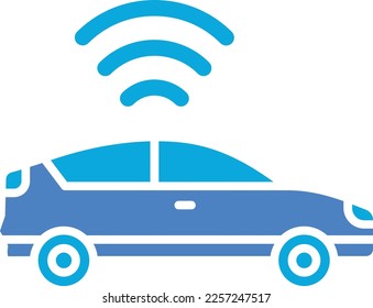 Icono de vector de coche inteligente. Se puede usar para imprimir, móviles y aplicaciones web.