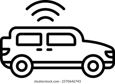 Smart Car vector icon. Can be used for printing, mobile and web applications.