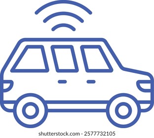 Smart Car vector icon. Can be used for printing, mobile and web applications.