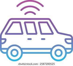 Smart Car vector icon. Can be used for printing, mobile and web applications.