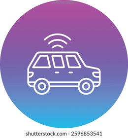 Smart Car vector icon. Can be used for printing, mobile and web applications.
