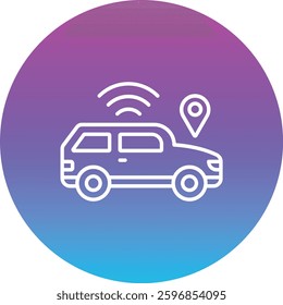 Smart Car vector icon. Can be used for printing, mobile and web applications.