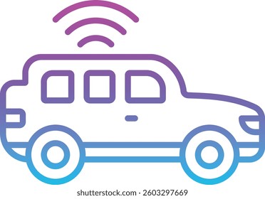 Smart Car vector icon. Can be used for printing, mobile and web applications.
