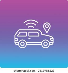 Smart Car vector icon. Can be used for printing, mobile and web applications.
