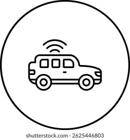 Icono de Vector de coche inteligente. Se puede utilizar para aplicaciones de impresión, móviles y de Web.