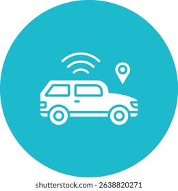 Smart Car vector icon. Can be used for printing, mobile and web applications.