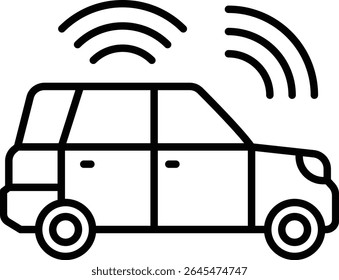 Smart car vector icon. Can be used for printing, mobile and web applications.