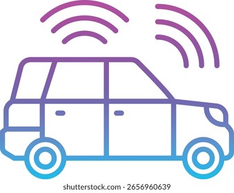 Intelligentes Auto, Vektorsymbol. Kann für Druck-, Mobil- und Web-Anwendungen verwendet werden.