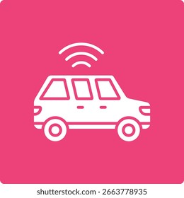 Smart Car, Vektorsymbol. Kann für Druck-, Mobil- und Web-Anwendungen verwendet werden.