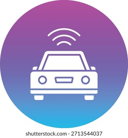 Icono de Vector de coche inteligente. Se puede utilizar para aplicaciones de impresión, móviles y de Web.