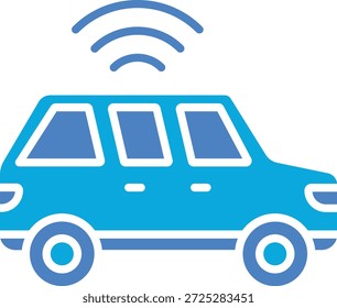 Icono de Vector de coche inteligente. Se puede utilizar para aplicaciones de impresión, móviles y de Web.