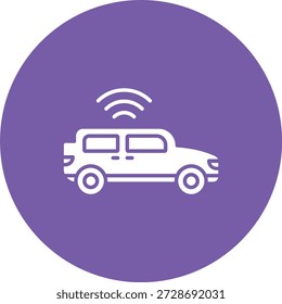 Icono de Vector de coche inteligente. Se puede utilizar para aplicaciones de impresión, móviles y de Web.