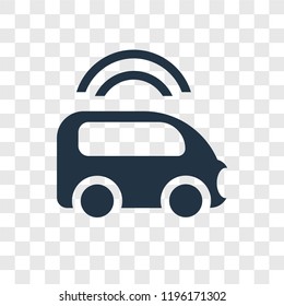 Smart car vector icon isolated on transparent background, Smart car transparency logo concept