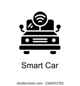 Smart Car vector Solid icon for web isolated on white background EPS 10 file