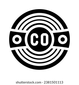 smart carbon monoxide detector home glyph icon vector. smart carbon monoxide detector home sign. isolated symbol illustration