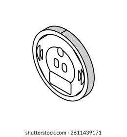 smart carbon monoxide detector home isometric icon vector. smart carbon monoxide detector home sign. isolated symbol illustration