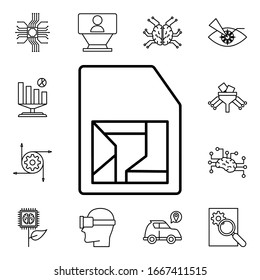 Smart card smart data icon. Detailed set of artifical icons. Premium quality graphic design. One of the collection icons for websites, web design, mobile app