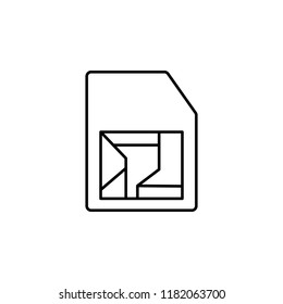 Smart card smart data icon. Element of artificial intelligence icon for mobile concept and web apps. Thin line Smart card smart data icon can be used for web and mobile on white background