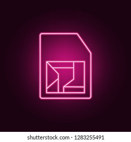 Smart card smart data icon. Elements of artificial in neon style icons. Simple icon for websites, web design, mobile app, info graphics