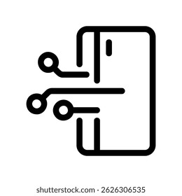 Smart Card Featuring AI Circuitry in Minimalist Monochrome Design