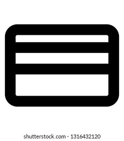 Smart card line vector icon  