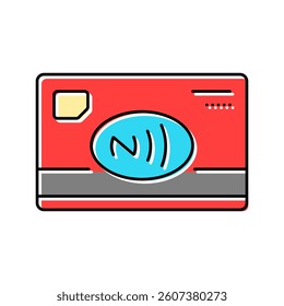 smart card nfc technology color icon vector. smart card nfc technology sign. isolated symbol illustration