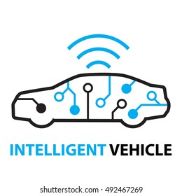 intelligentes Fahrzeug, Symbol und Symbol für intelligente Fahrzeuge