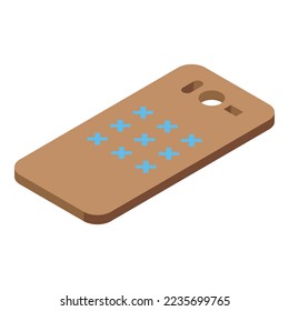 Smart case icon isometric vector. Phone cover. Cellphone glass