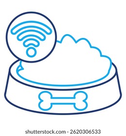 Smart Cat Litter Box icon represented by Automatic Cat Litter Box Dual Line style.