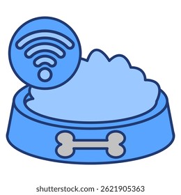 Smart Cat Litter Box icon represented by Automatic Cat Litter Box Blue style.