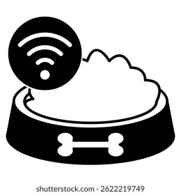 Smart Cat Litter Box icon represented by Automatic Cat Litter Box Black Filled style.